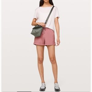 Lululemon Spring Break Away Short II, 3” Size 6, color Quicksand. NWOT!